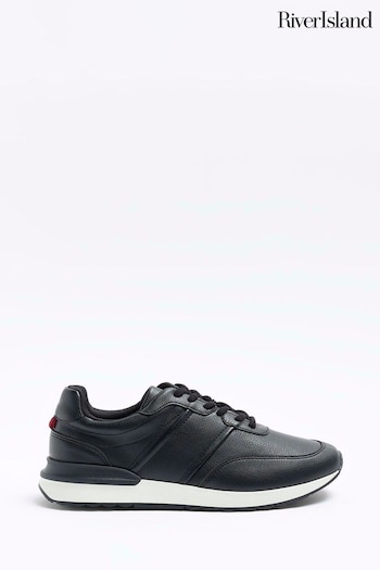 River Island Black Lace-Up Chunky Runner Trainers (459919) | £45