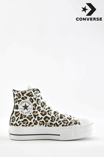 Converse Stoff Leopard Chuck Taylor All Star Lift Trainers (459920) | £80