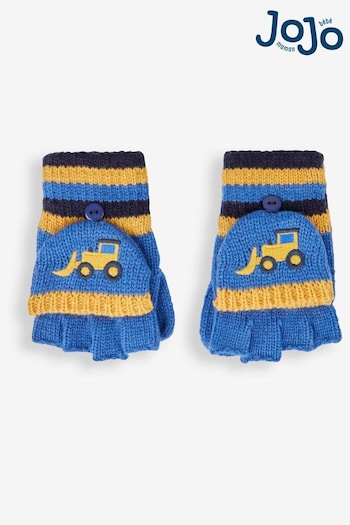JoJo Maman Bébé Cobalt Boys' Digger Embroidered Gloves (460300) | £15.50