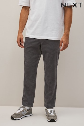 Grey Relaxed Fit Corduroy Trousers Shorts (460377) | £40