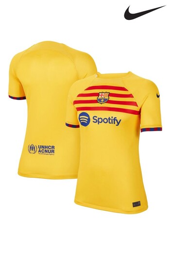 Nike Yellow Barcelona Fourth Stadium 2023-24 Shirt (460532) | £75