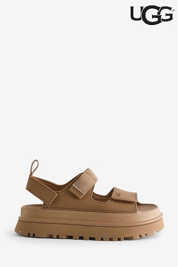 UGG shiny Goldenglow Brown Sandals (460591) | £90