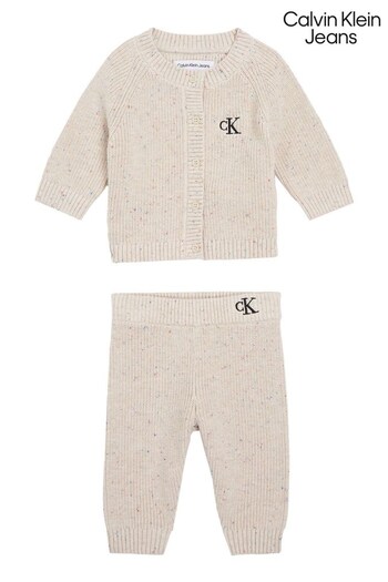 Calvin Klein Jeans Baby Yarn Knitted Brown Set (460738) | £100