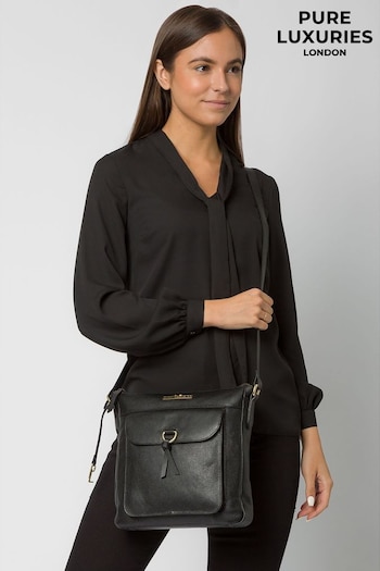 Pure Luxuries London Holbroke Leather Shoulder Bag (461802) | £59