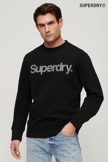 Superdry Black City Loose Crew Sweatshirt (462202) | £55
