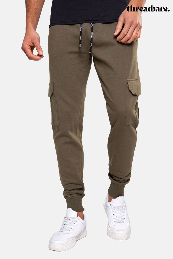 Khaki green joggers mens hot sale