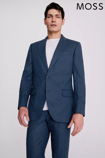 MOSS Slim Fit Blue Flannel Jacket (463104) | £149