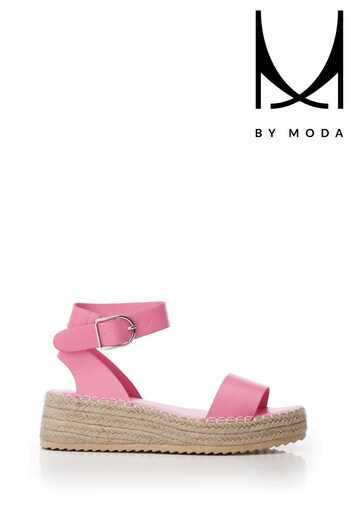 MbyModa Pink Two Part Low Wedge Sandals (463168) | £69