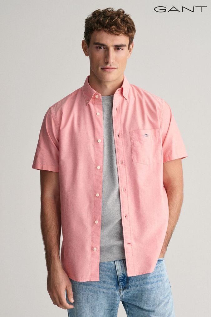 Mens Pink Short Sleeve Shirts Next Official Site