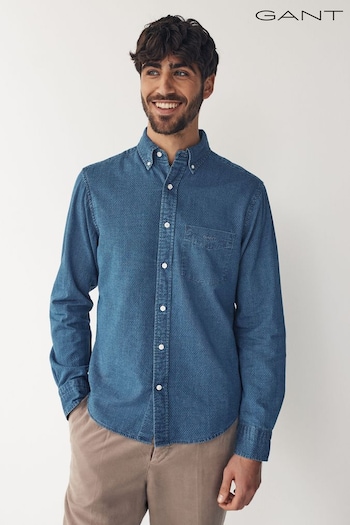 GANT Blue Regular Fit Dot Shirt (463507) | £125