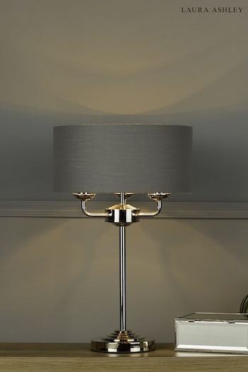 Laura Ashley Charcoal Sorrento 3 Light Table Lamp Shade (463567) | £149