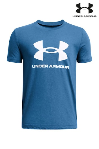 Under Armour Blue/White Sportsstyle Logo Trainers (463817) | £17