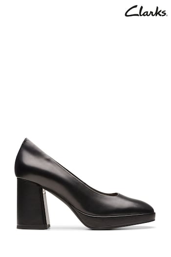 Clarks Black Patent Zoya85 Court Shoes (464014) | £90