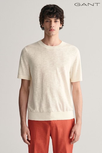 GANT Knitted Cotton Linen T-Shirt (464018) | £120