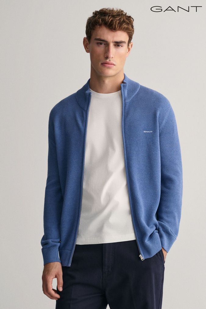 Mens zip sales up cardigan next