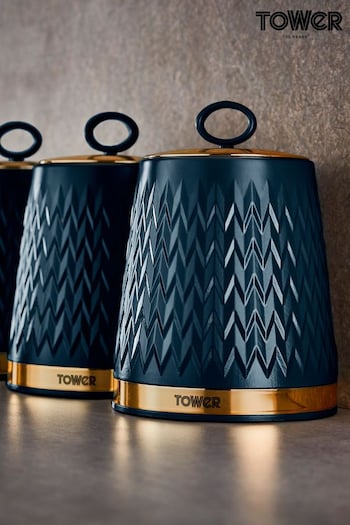 Tower Set of 3 Blue Empire Canisters (464071) | £33