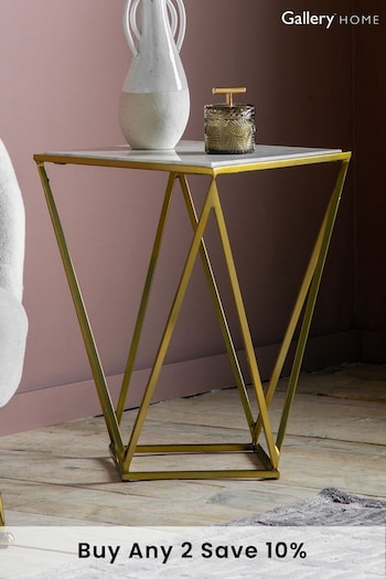 Gallery Home Gold Hayward Side Table (464073) | £200