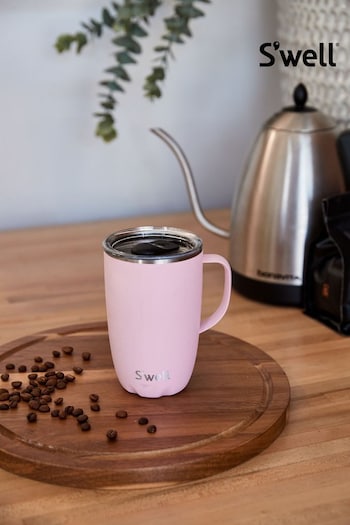 S’well Blush Pink 350ml Travel Mug with Handle (464125) | £28