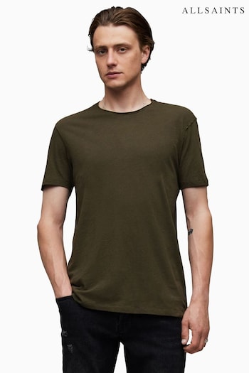 AllSaints Green Figure Crew T-Shirt (464373) | £49