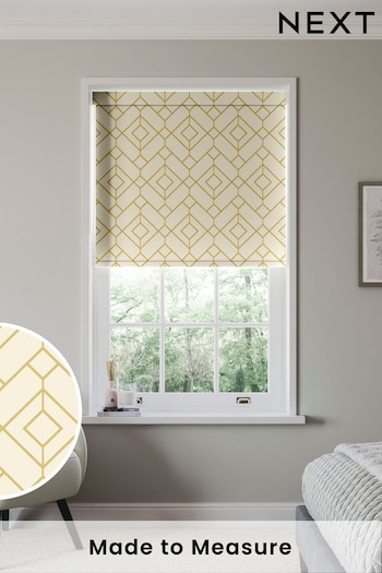 Yellow Lattice Geo Made to Measure Roller Blind (464619) | £57