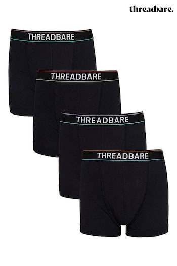 Threadbare Black Hipster Boxers 4 Packs (464791) | £20