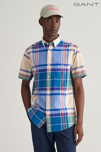 GANT Regular Fit Madras Short Sleeve Shirt (464821) | £95