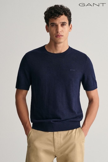 GANT Knitted Cotton Linen T-Shirt (464848) | £120