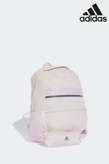 adidas Pink Classic Horizontal 3-Stripes Backpack (464910) | £25