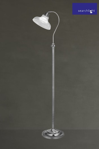 Searchlight Satin Silver Willow Floor Lamp (464941) | £95