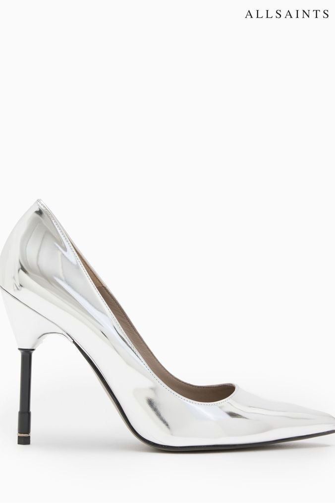 Silver pumps next cheap