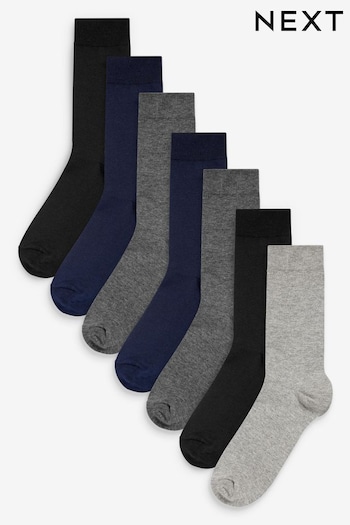 Multi 7 Pack Mens Cotton Rich Socks (465453) | £12