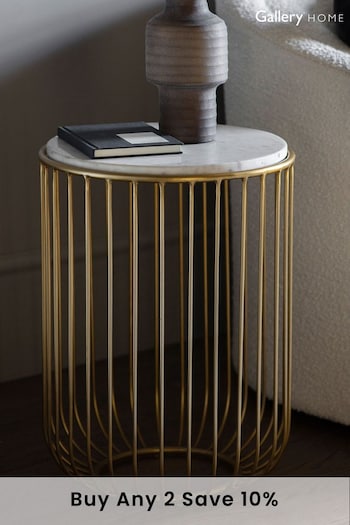Gallery Home Gold Reno Side Table (465646) | £225