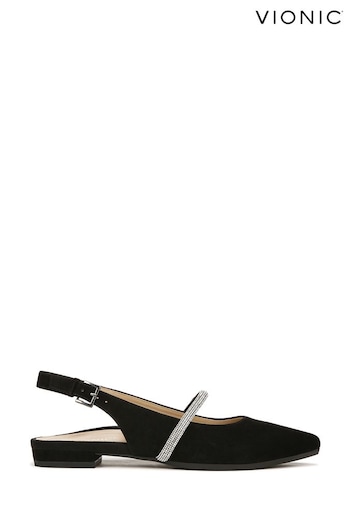 Vionic Presidio Suede Slingbacks Black Shoes (465862) | £130