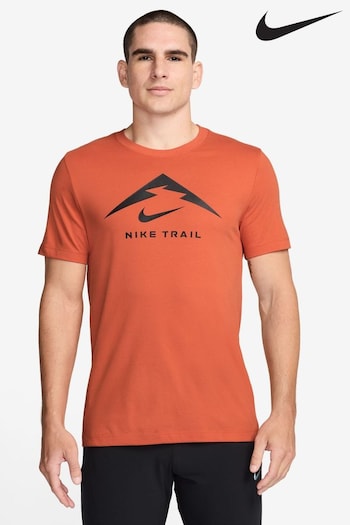 Nike Orange Dri-FIT Trail Running T-Shirt (466065) | £33