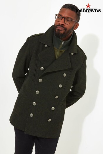 Joe Browns Green Double Breasted Military Coat (466505) | £100