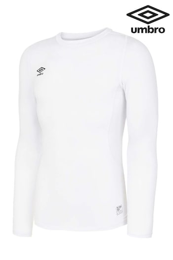 Umbro White Junior Core Long Sleeve Crew Baselayer (466974) | £23