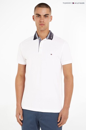 Tommy Hilfiger Slim Contrast White Polo Shirt (467264) | £90