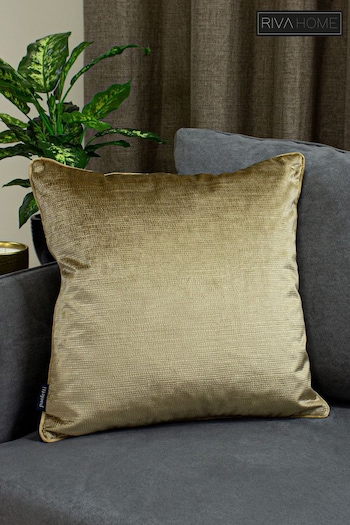 Riva Paoletti Gold Stella Embossed Polyester Filled Cushion (467685) | £18