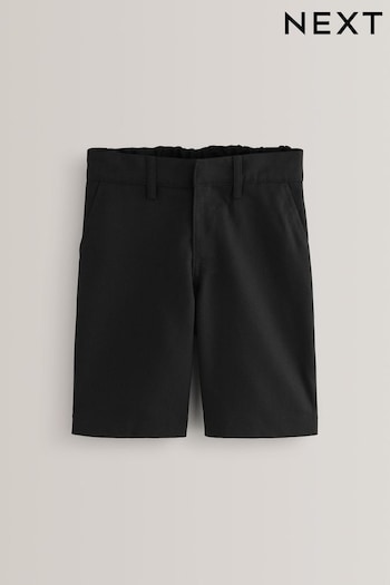Black Regular Waist Flat Front Cohen Shorts (3-14yrs) (467893) | £6 - £13