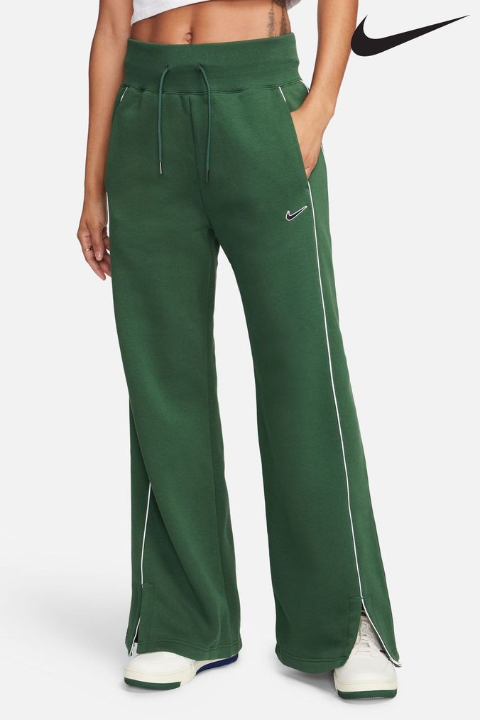 Green shop stripe joggers