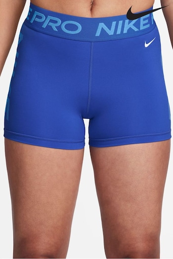 Nike Blue Pro Dri-FIT Mid-Rise 3'' Shorts (467994) | £33