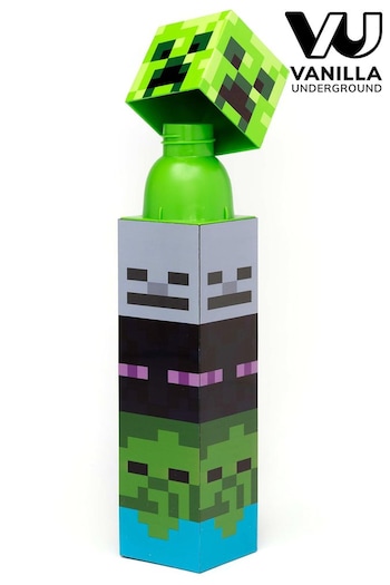 Vanilla Underground Green Minecraft Boys Square Mobs Screw Water Bottle (468205) | £14