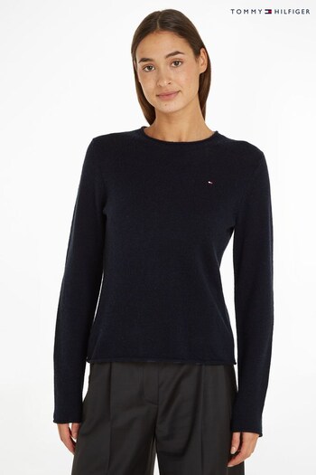 Tommy Backpack Hilfiger Blue Soft Wool Slim Fit Sweater (468601) | £110
