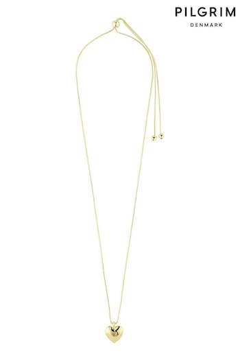 PILGRIM Gold SOPHIA Recycled Heart Necklace Adjustable (468657) | £28