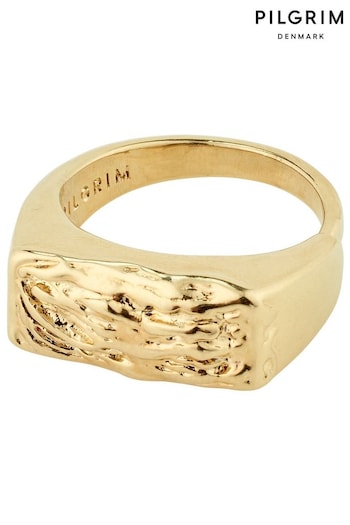 PILGRIM Gold STAR Adjustable and Recycled Ring (468660) | £28