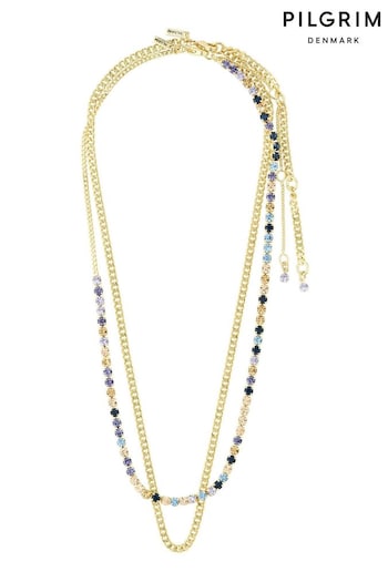 PILGRIM Gold REIGN Necklaces 2-in-1 Set, 1 with Crystals (468683) | £45