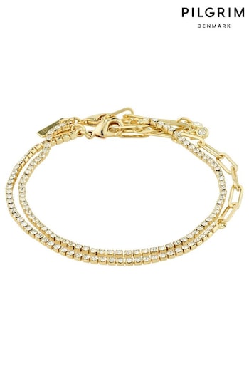 PILGRIM Gold ROWAN Crystal 2-in-1 Bracelet (468741) | £28