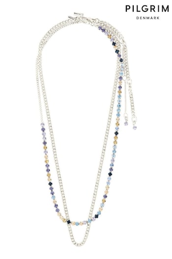 PILGRIM Silver REIGN Necklaces 2-in-1 Set, 1 with Crystals (468914) | £45