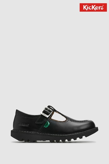 Kickers Youth Kick T Leather Black Shoes (468974) | £60