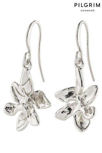PILGRIM Silver Riko Recycled Earrings With Flower Pendant (469007) | £28